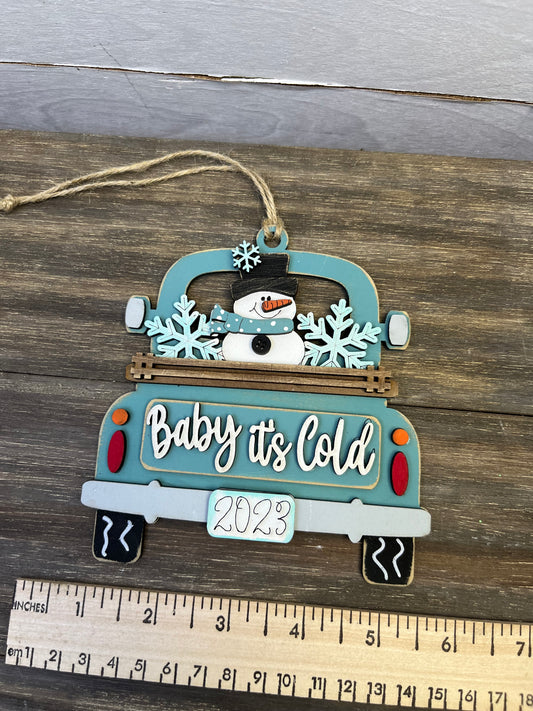 Truck Ornament w/ inserts