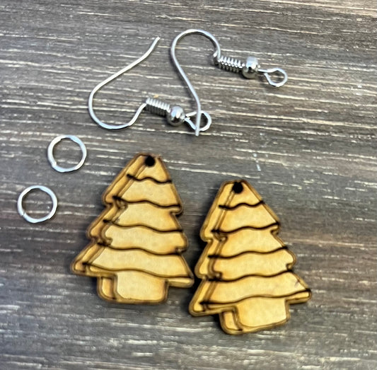 Christmas Tree Cake Earrings
